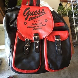 Guess Black & Red Bag - New  Unused - Vintage